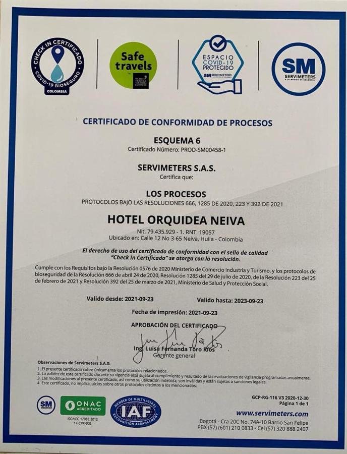 Hotel Orquidea Neiva Neiva  Exterior foto